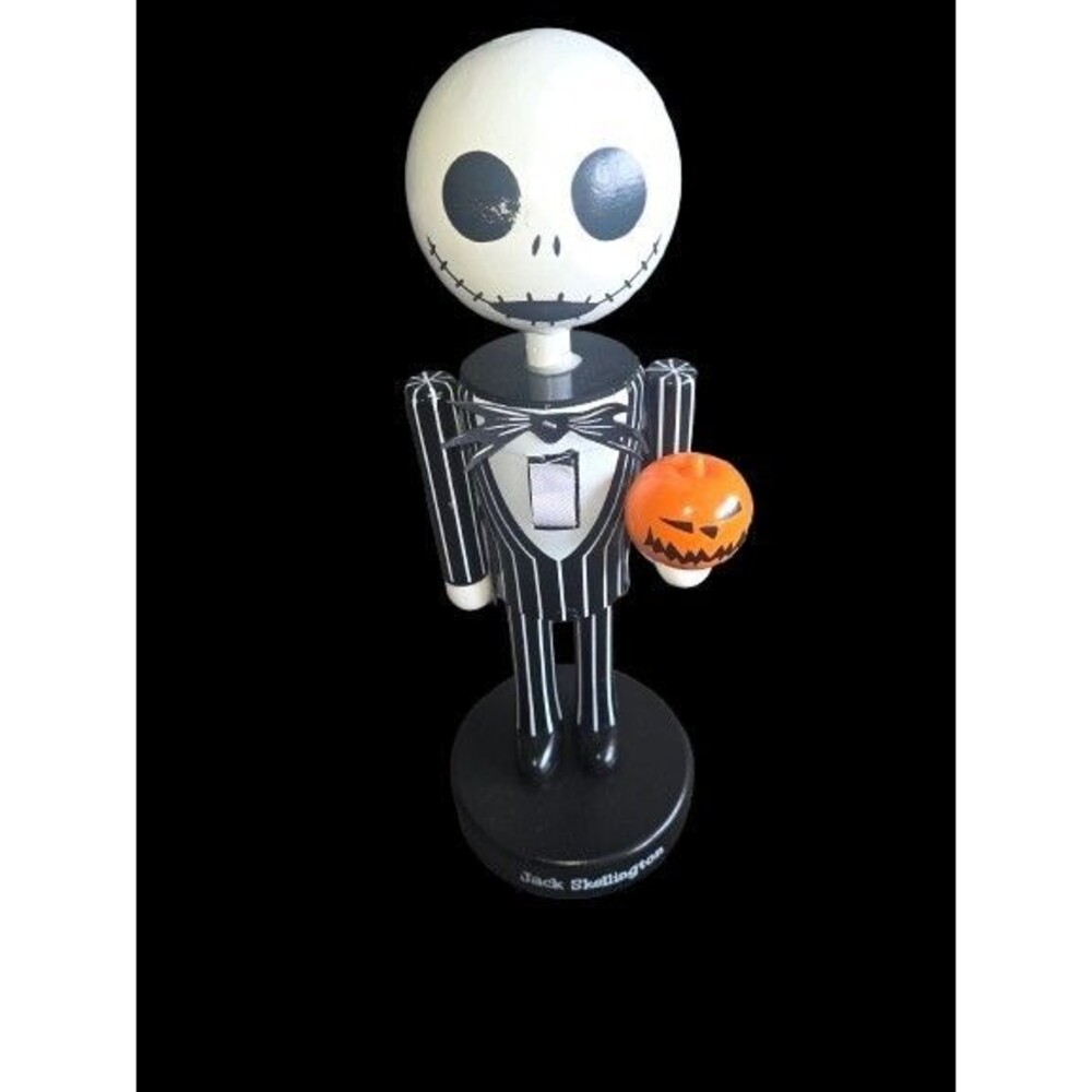 Disney Nightmare Before Christmas Jack Skellington 10" Wooden Nutcracker Figure